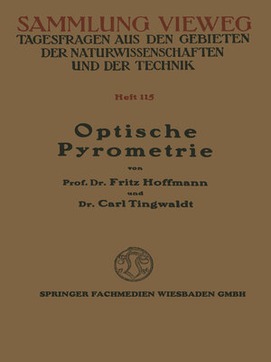 cover image of Optische Pyrometrie